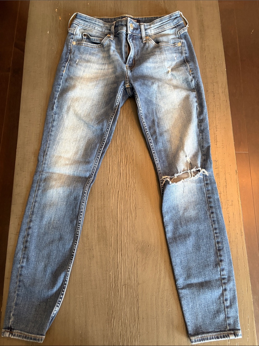 Women’s Calvin Klein Slim Fit Distressed Blue Jeans